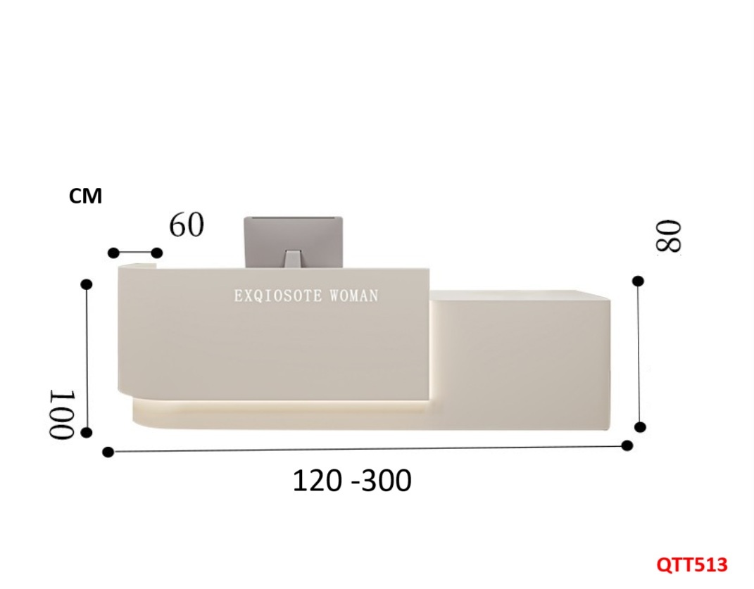 Bàn thu ngân, bàn lễ tân, bàn tính tiền bằng gỗ MDF QTT513- NỘI THẤT LẮP RÁP VIENDONGADV