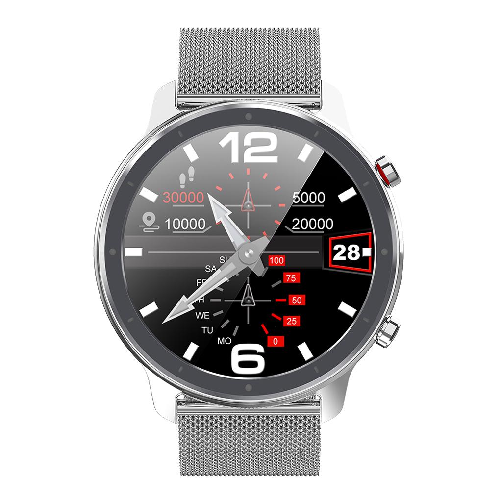 IP68 Sport Round Bluetooth 4.0 ECG PPG Smart Watch