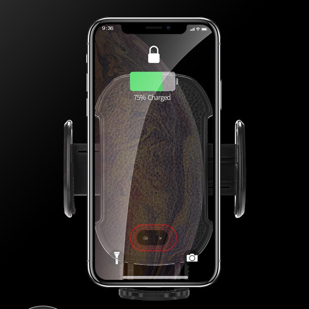Wireless Charger Car Mount with Qi Fast Charging, Adjustable USB Car Mount Bracket & Air Vent Smart Phone Holder Cradle for iPhone and Samsung