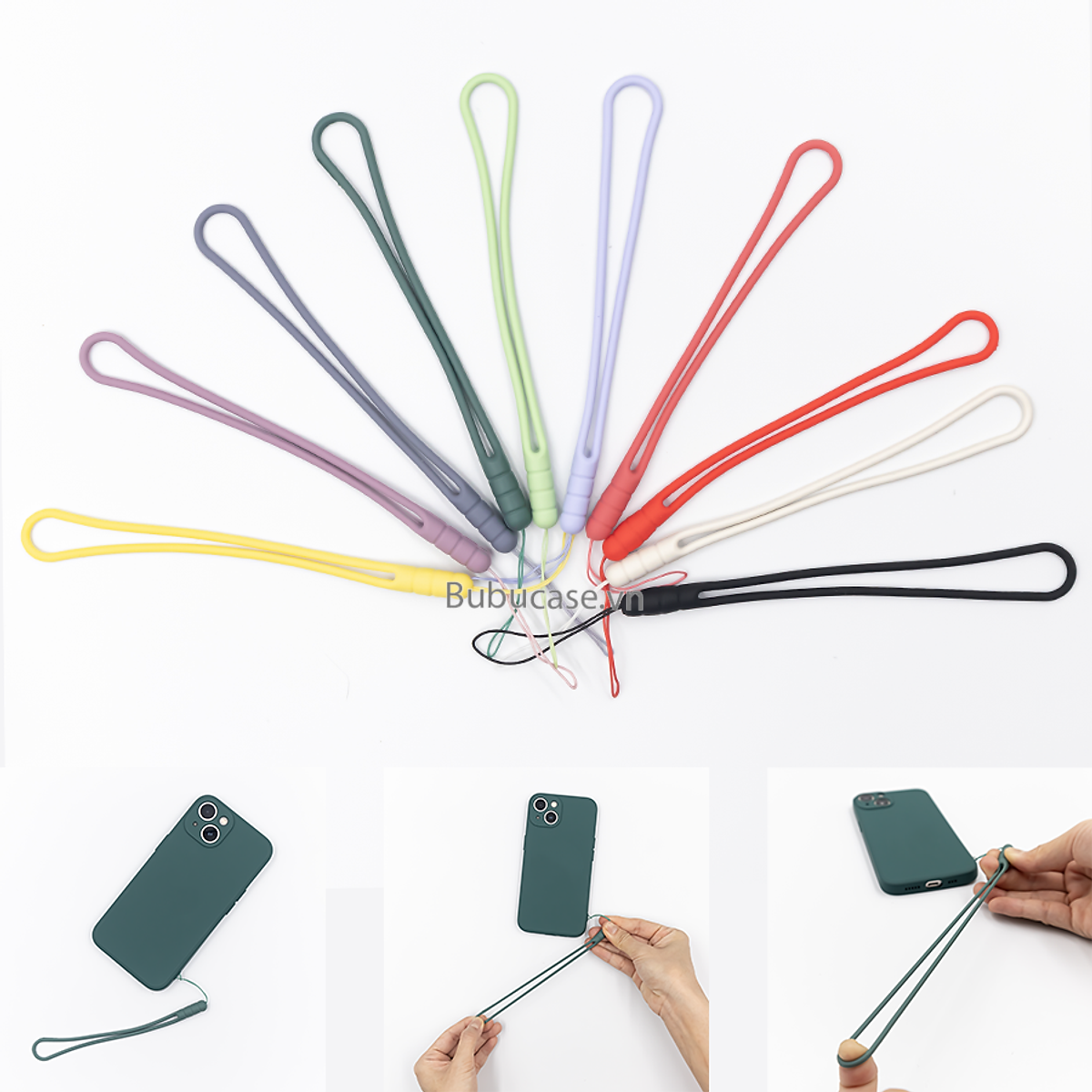 Dây Đeo Điện Thoại Chống Rơi Đa Năng Bằng Silicone Mềm, Đàn Hồi - Màu Sắc Pastel Thanh Lịch