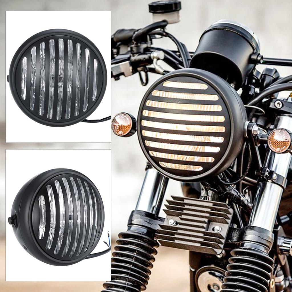 Retro Motorcycle Headlight with Grill Cover for CG125 GN125