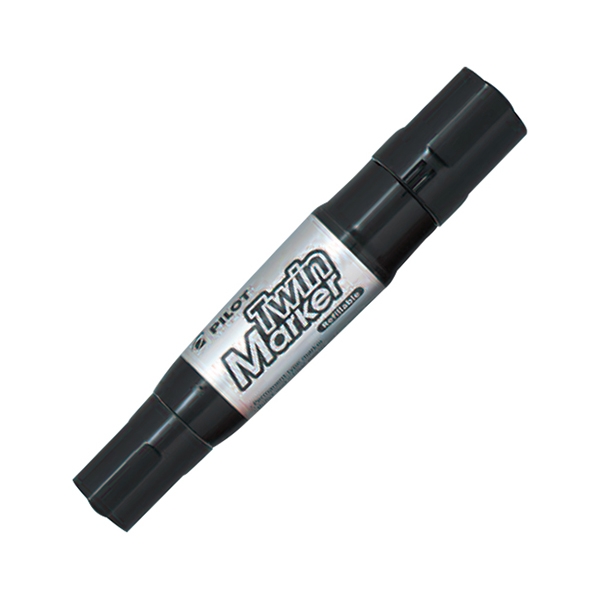 Bút Pilot Lông Dầu Twin Marker Ngòi 4 - 7mm - Mực Đen - MFN-15FB