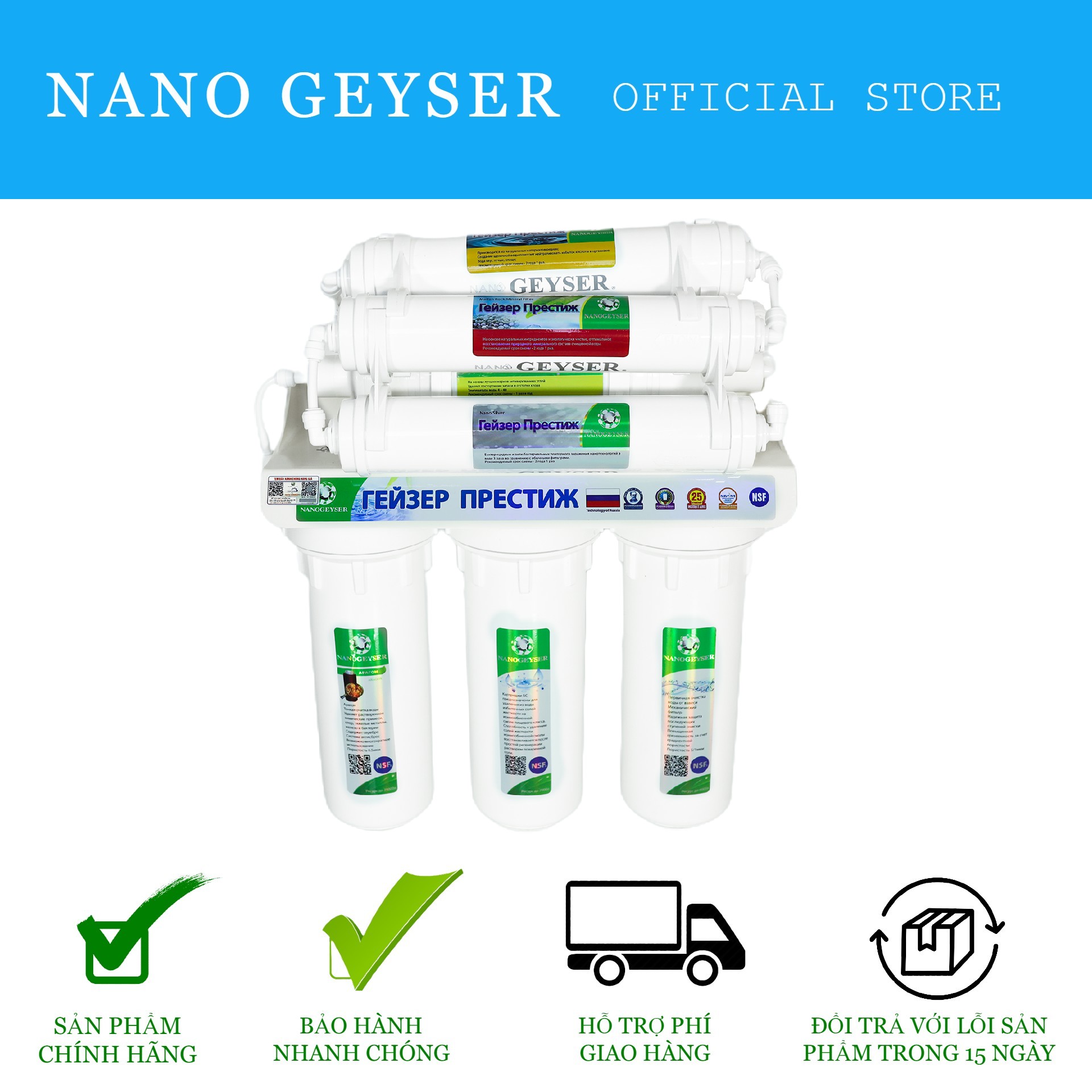 Máy lọc nước Geyser Eco 8 - Hàng chính hãng - New model 2022