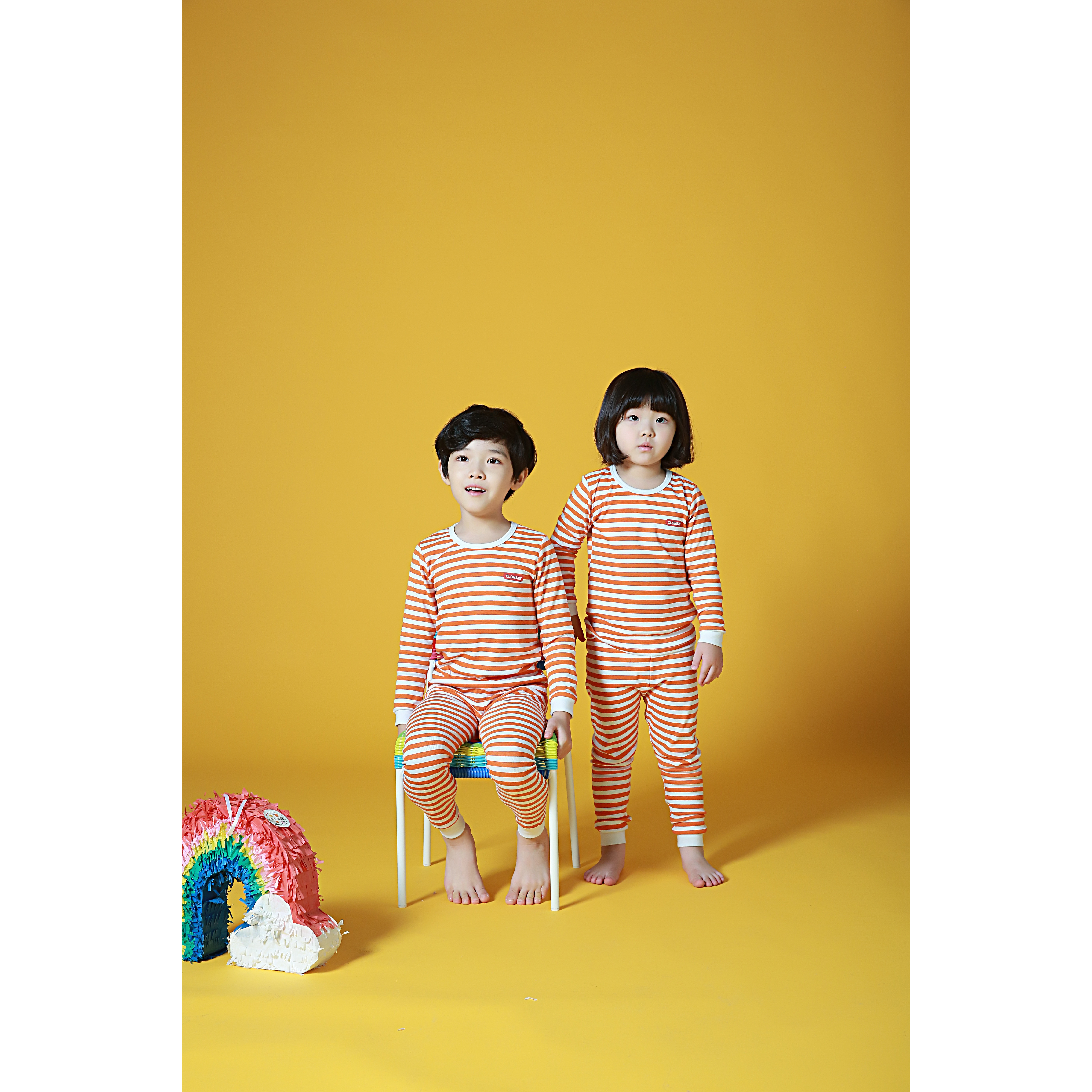 Bộ dài cho bé Olomimi Hàn Quốc Papillon Orange FW20 - 100% cotton