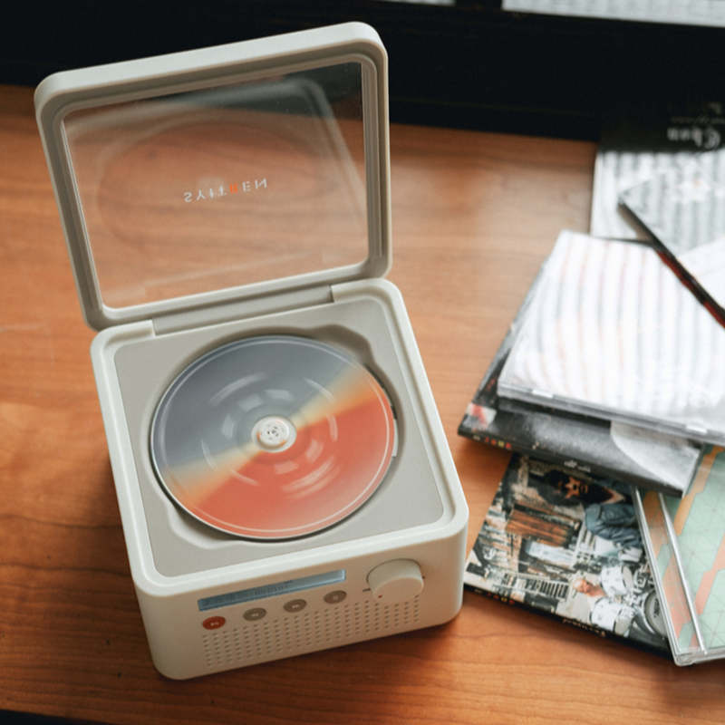 Máy nghe nhạc CD tất cả trong một Syitren Âm thanh nổi Bluetooth hai chiều HIFI Fever Máy nghe nhạc âm thanh cổ điển có thể sạc lại Loa chất lượng cao tích hợp Màu sắc: N100