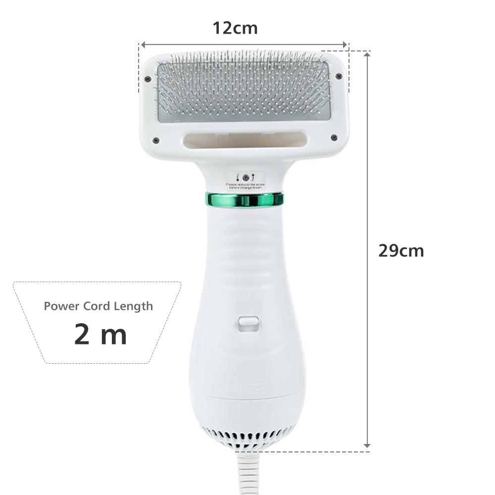 Máy sấy, chải lông Slicker Brush cho thú cưng, có điều chỉnh nhiệt độ thấp trung bình cao