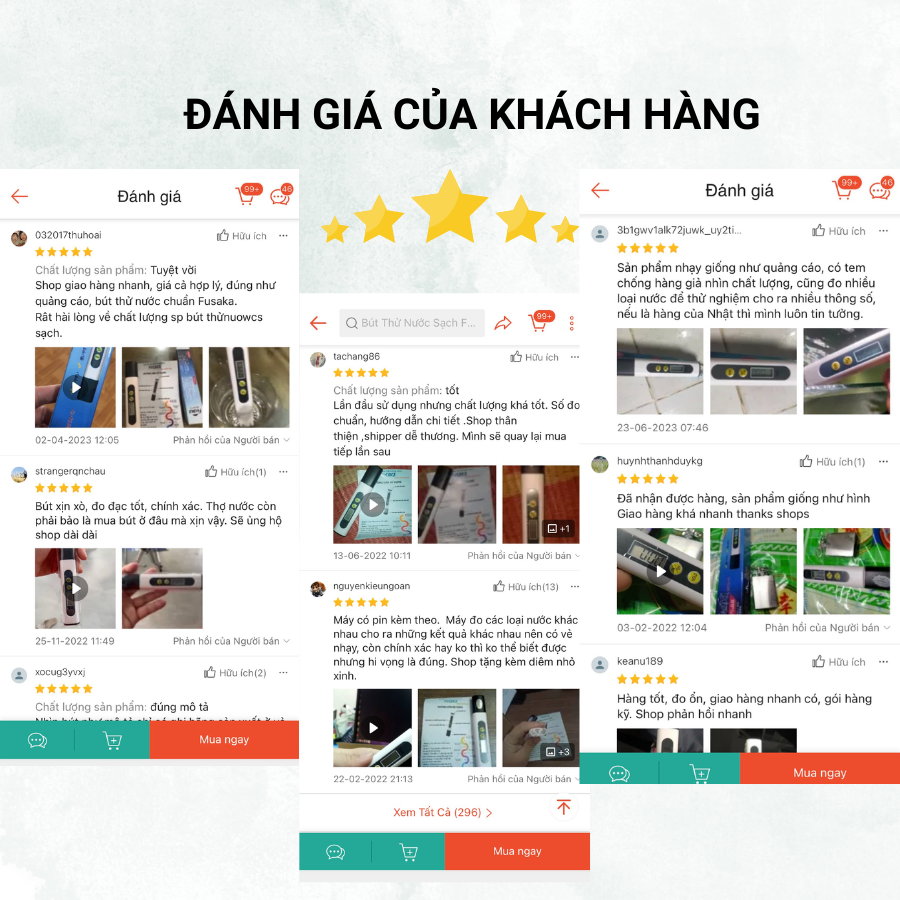Bút thử nước sạch FUSAKA - Bút thử nước Nhật Bản, Máy kiểm tra chất lượng nước, tặng diêm vô hạn