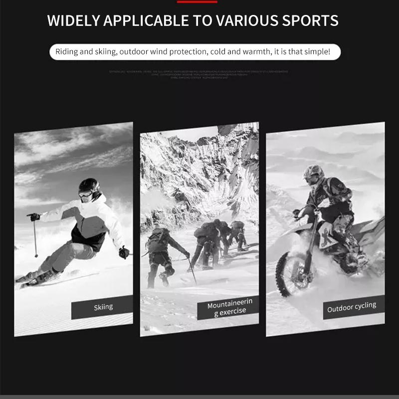 Găng tay đi xe đạp mùa đông Găng tay đầy đủ Găng tay Windproof Chống chuyên nghiệp Touch Tay tay Găng tay ngoài trời Acgesories Màu sắc: Đen