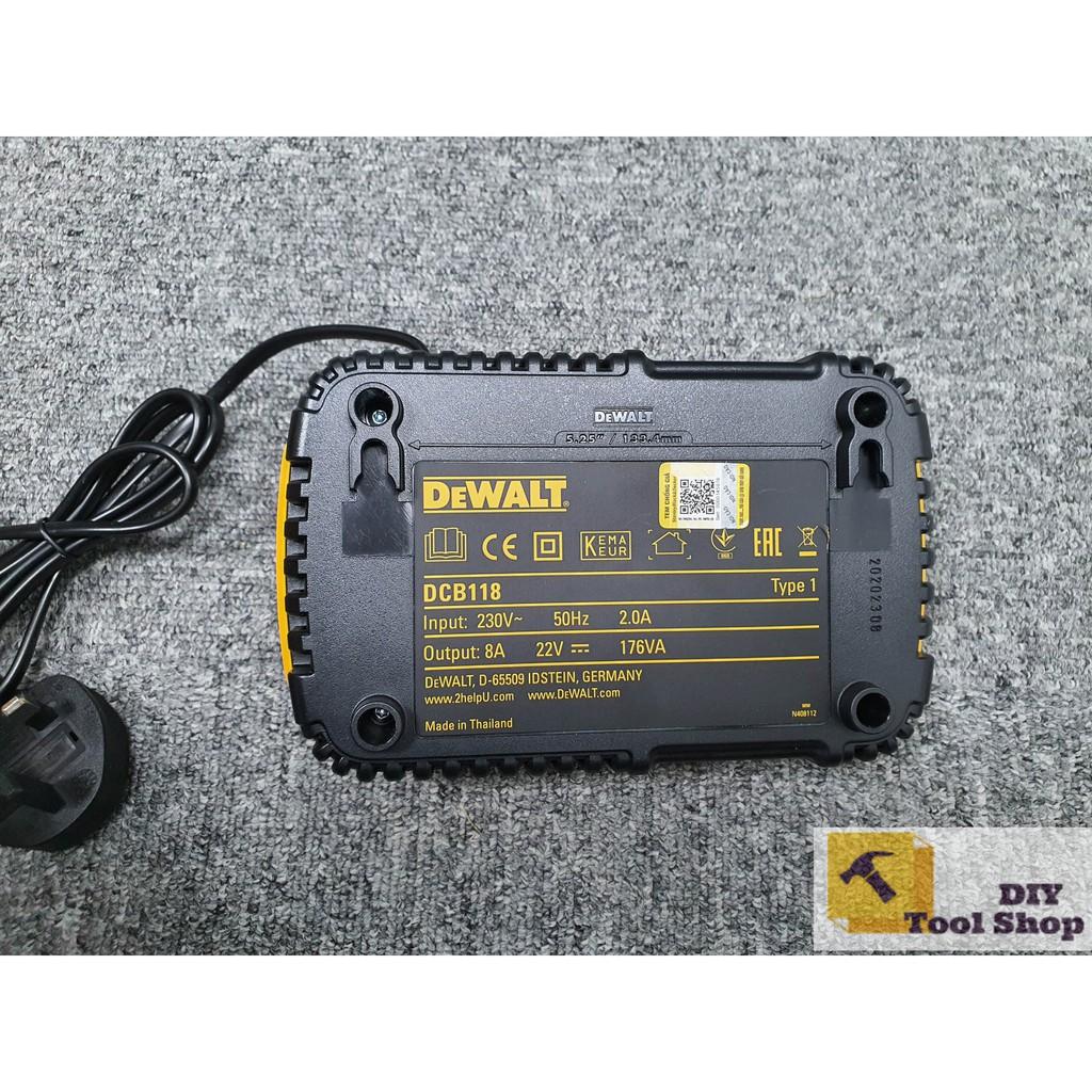 Sạc Pin Tốc Độ Cao 18V/54V DEWALT DCB118-KR - Chính Hãng - SKU DCB118