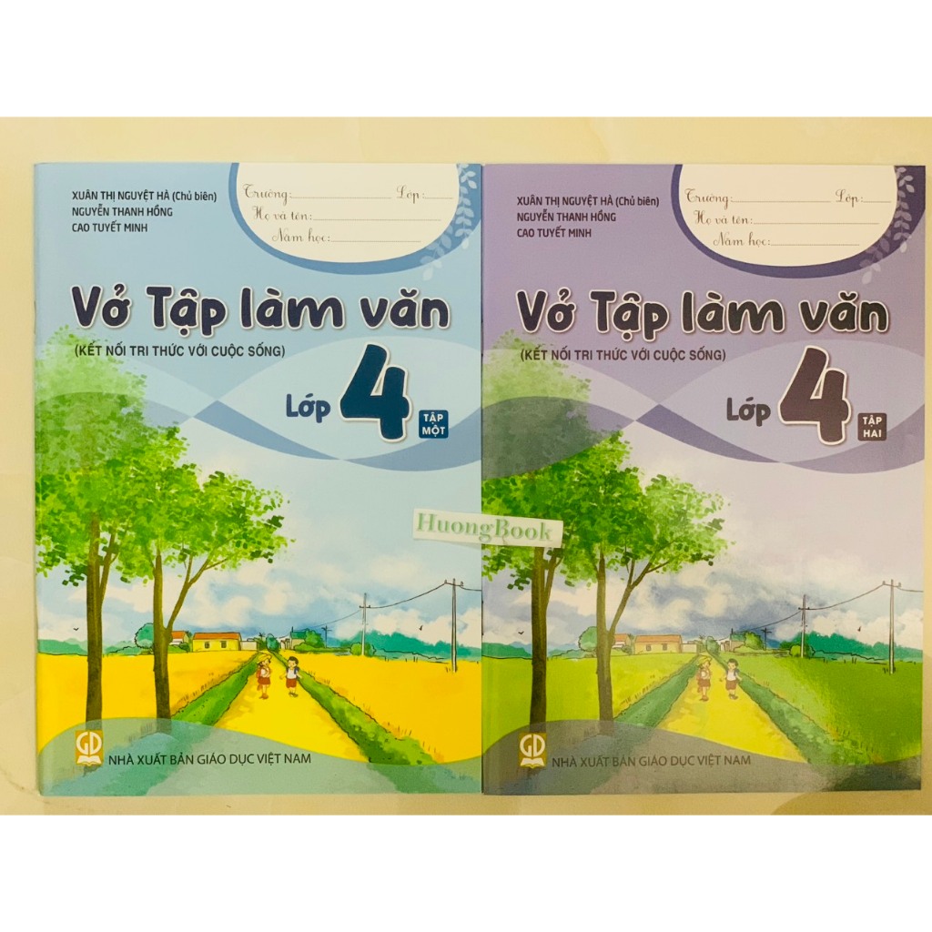 Sách - Combo Vở Tập làm văn lớp 4 tập 1+2 (Kết nối tri thức với cuộc sống)
