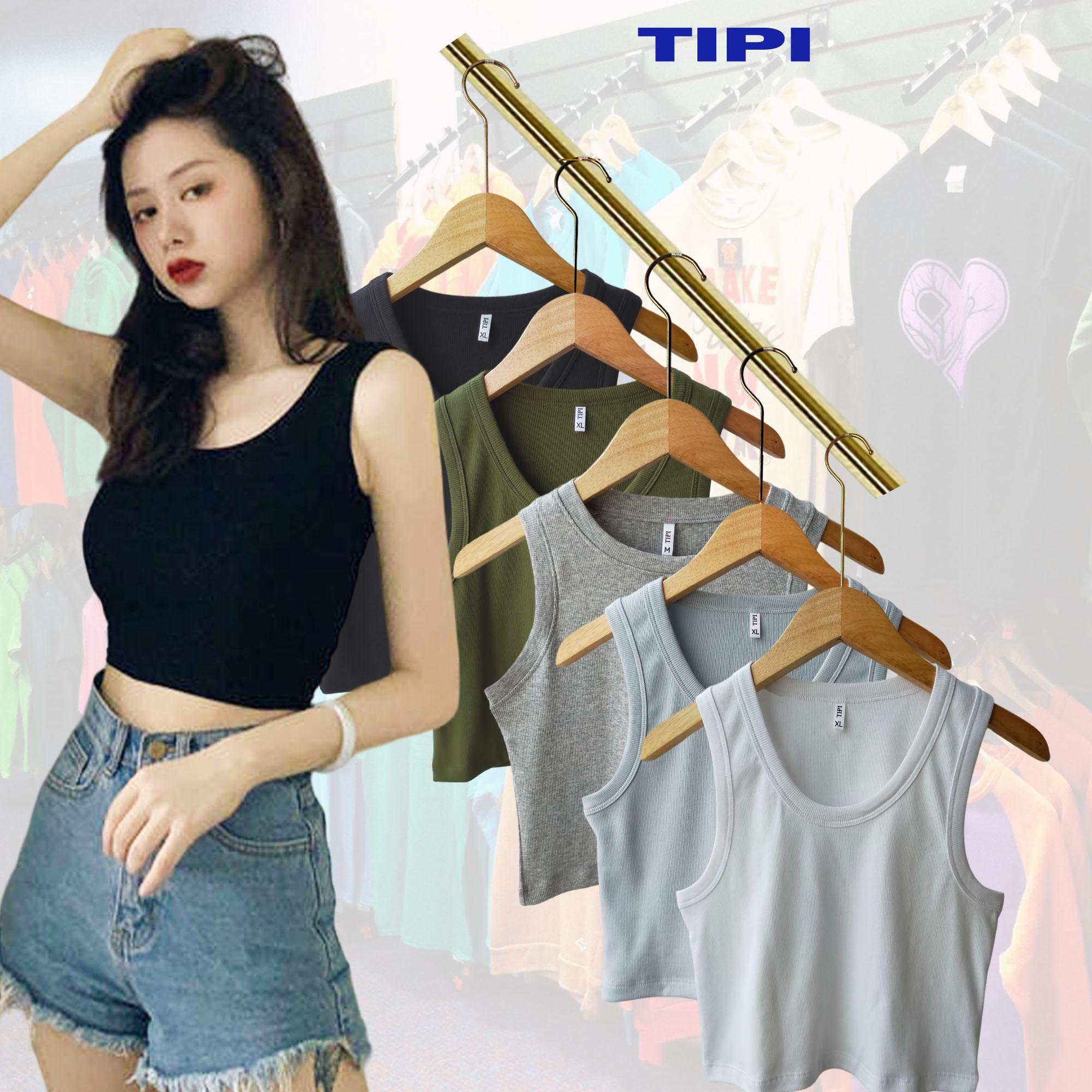 Áo ba lỗ áo sát nách croptop nữ, dáng áo ôm chất liệu thun gân cotton 100%, siêu co giãn thoáng mát và tiện lợi - MÀU TRẮNG