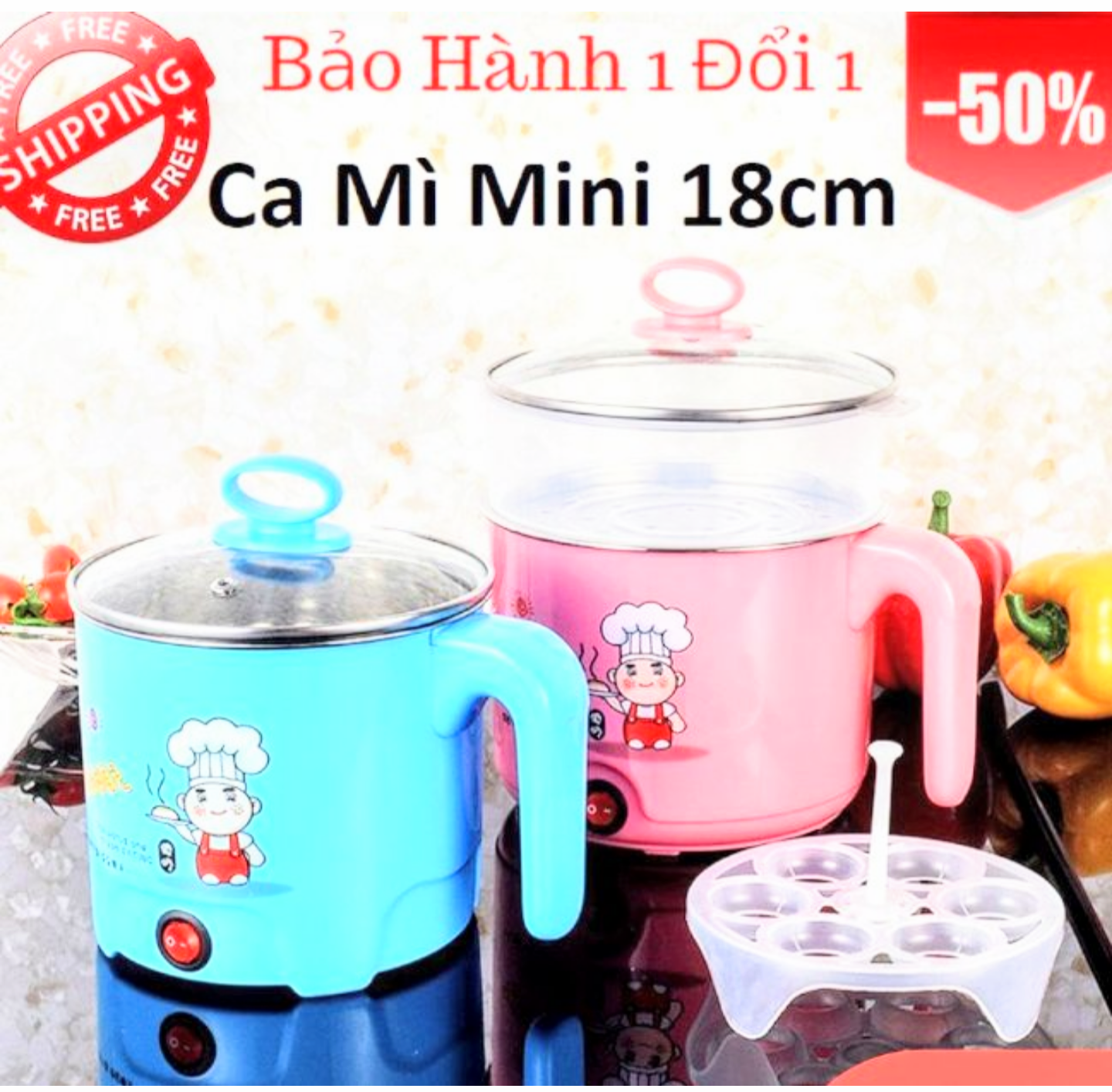 1 CA NẤU NỒI NẤU LẨU NẤU MÌ ĐA NĂNG NHỎ GỌN TIỆN DỤNG MẪU MỚI HÀNG CAO CẤP
