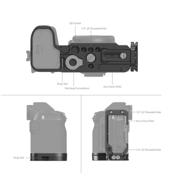 Khung bảo vệ máy ảnh SmallRig L-Bracket for fujifilm X-S20 4231 - Hàng Nhập Khẩu