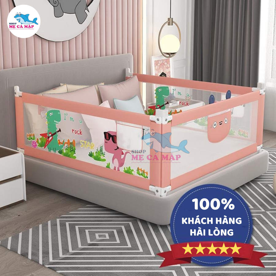 Thanh chắn giường SALE giá nhập, chặn giường Pakey dạng trượt cao tối đa 90cm có 3 màu phù hợp bé trai, bé gái