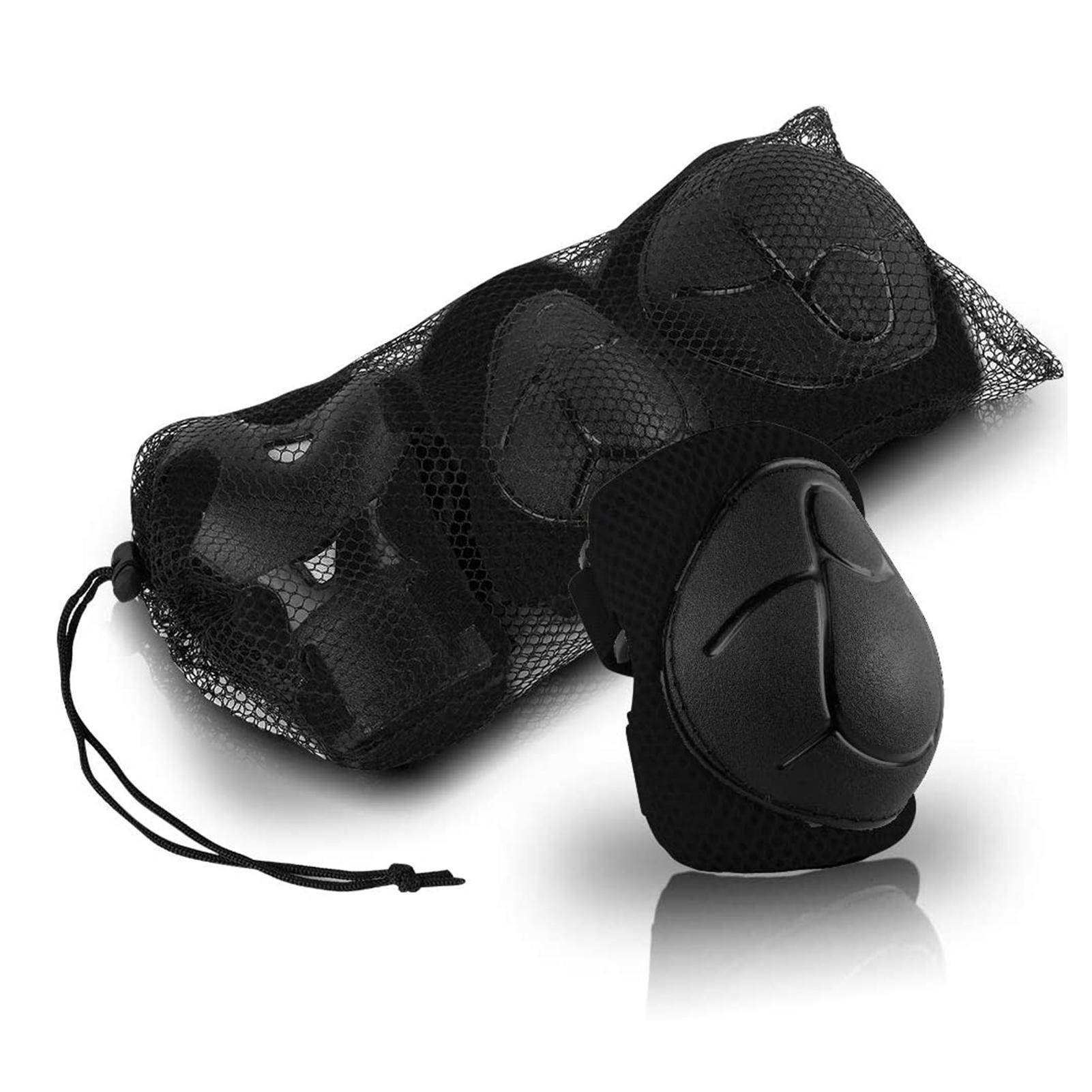 2 Wrist Guards&2 Elbow Pads&2 Knee Pads Adjustable Breathable Impact Resistance All-around Protection for Outdoor Sport