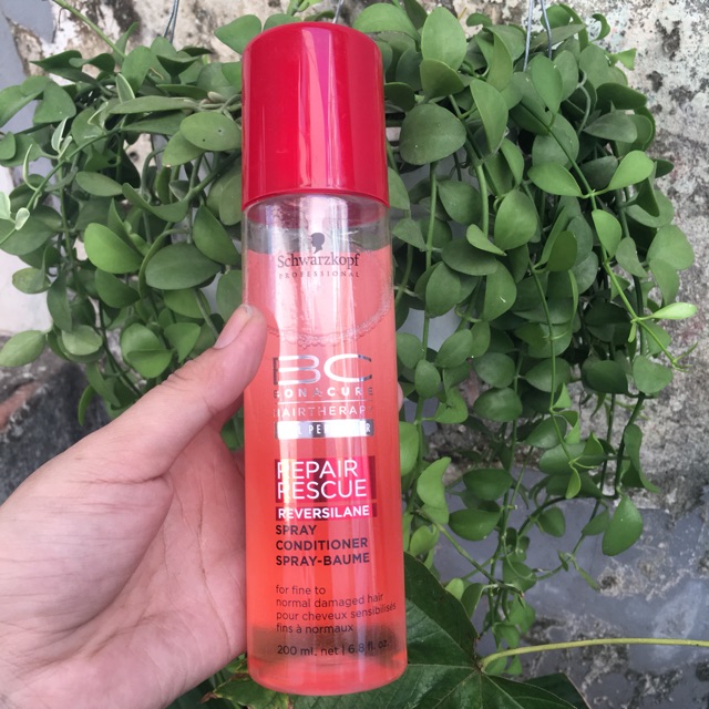 Xịt dưỡng tóc Schwarzkopf BC Bonacure Peptide Repair Rescue Spray mềm mượt cho tóc khô hư tổn Đức 200ml