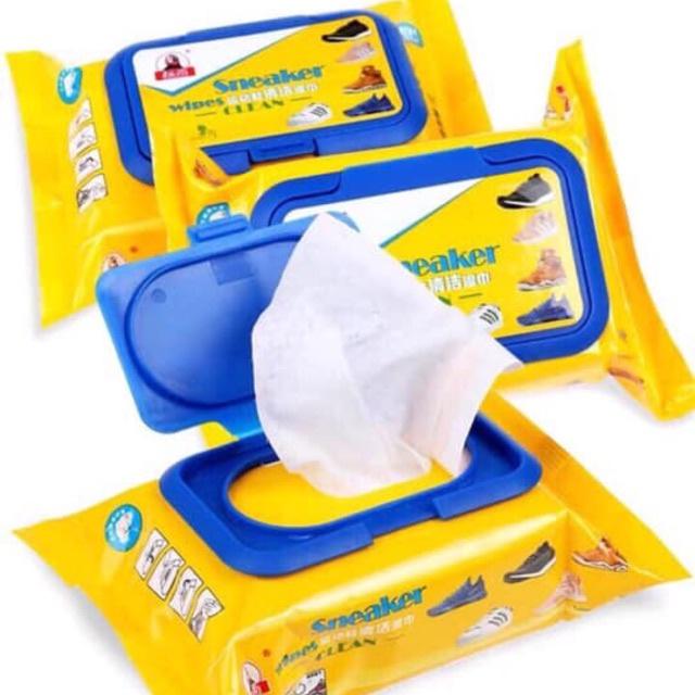 Giấy ướt lau giày thần thánh hộp 30 tờ siêu sạch tiện ích
