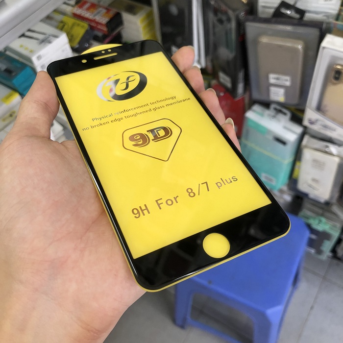 Tấm dán kính cường lực full màn hình 9D dành cho iPhone 7 plus