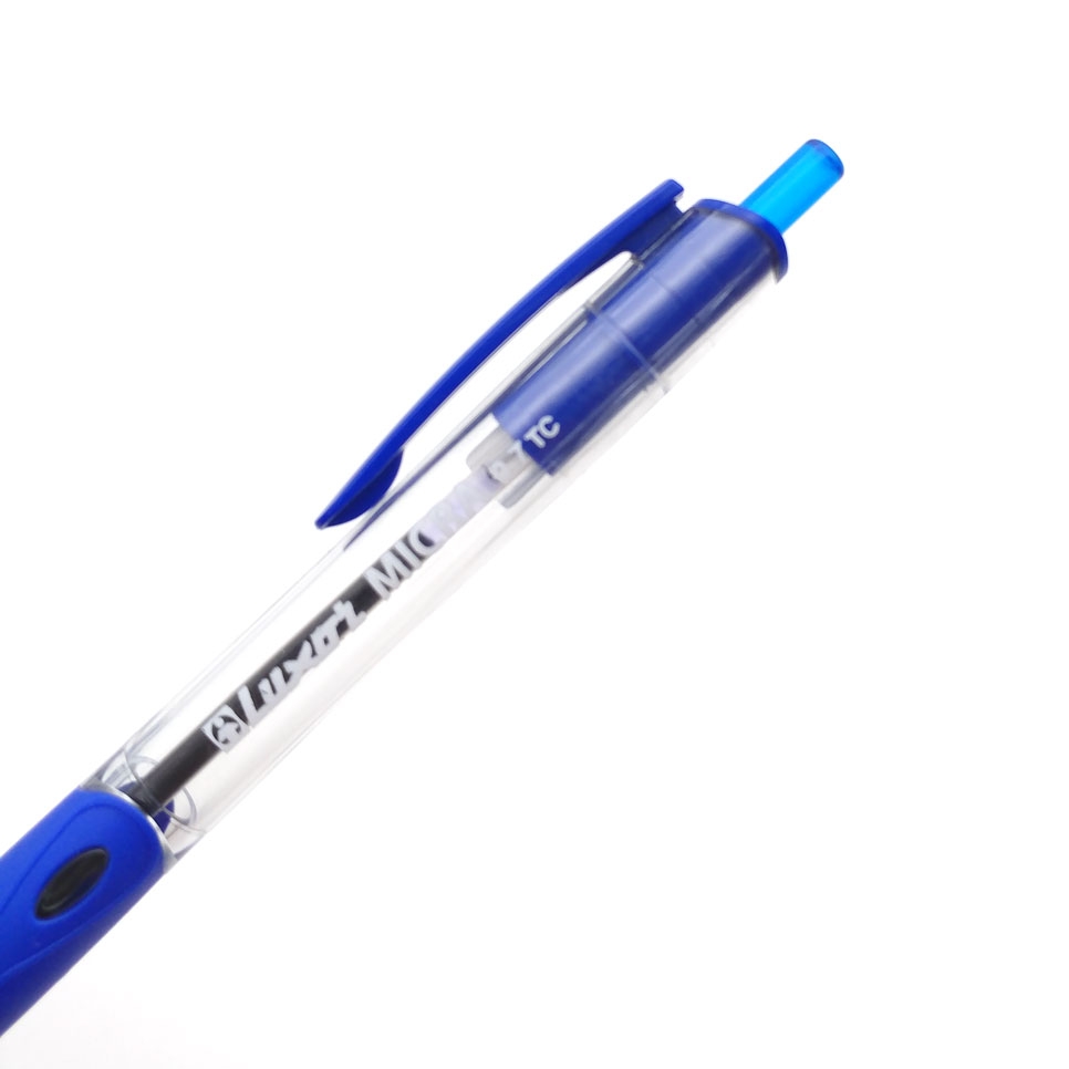 Bút Bi Bấm Luxor Micra Grip 0.7 - Mực Xanh