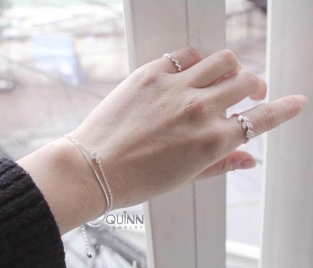 Lắc tay Fragile - Lắc tay dây đôi 1 viên đá