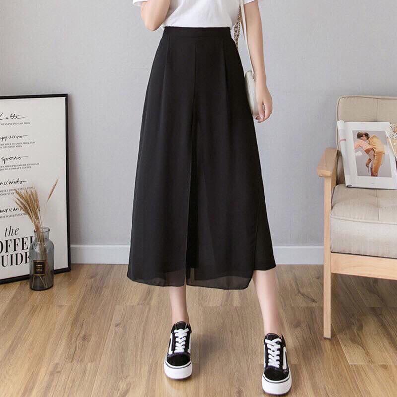 Quần voan ống rộng thời trang, quần culottes
