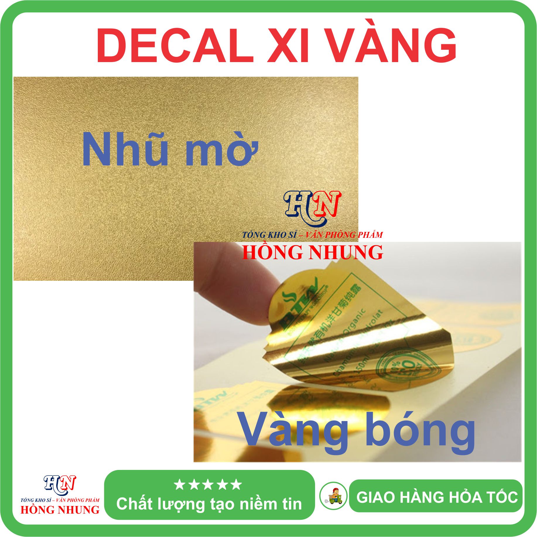 [In Laser] Xấp 50 Tờ Decal Xi vàng khổ A4 - Giúp Bạn In Ấn Tem Nhãn sắc nét và chuyên nghiệp