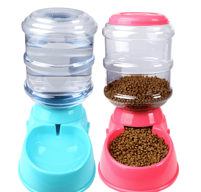 Khay Ăn Tự Động Và Bình Uống Nước Tự Động Cho Chó Mèo Dung Tích 3,5L - YonaPetshop