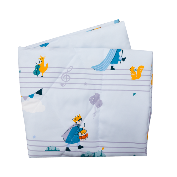 Bộ 5 món tiện lợi cho bé đi học mầm non, tiểu học NIN House hoạ tiết Little Prince 70x120cm chất liệu cotton dễ thương, 1 tấm trải chống trượt, 1 chăn, 1 ruột gối, 1 vỏ gối, 1 túi xách