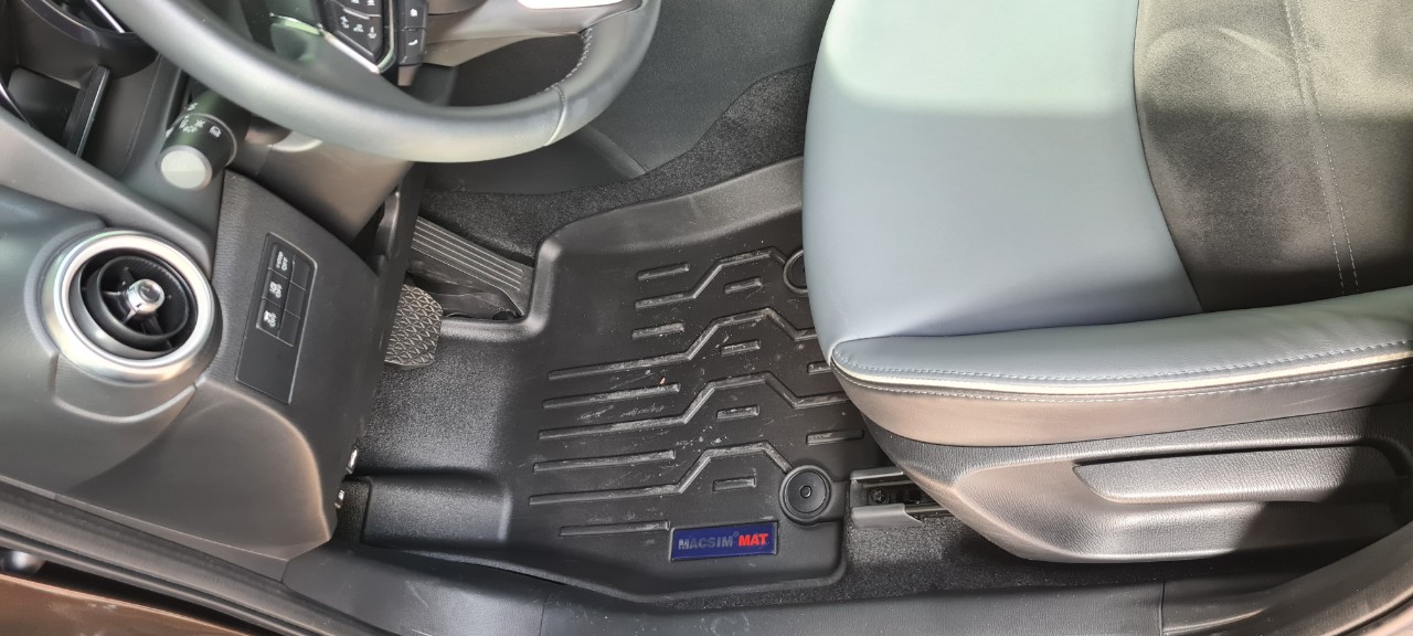 Thảm lót sàn xe ô tô Mazda 2 2019-đến nay Nhãn hiệu Macsim chất liệu nhựa TPV cao cấp màu đen