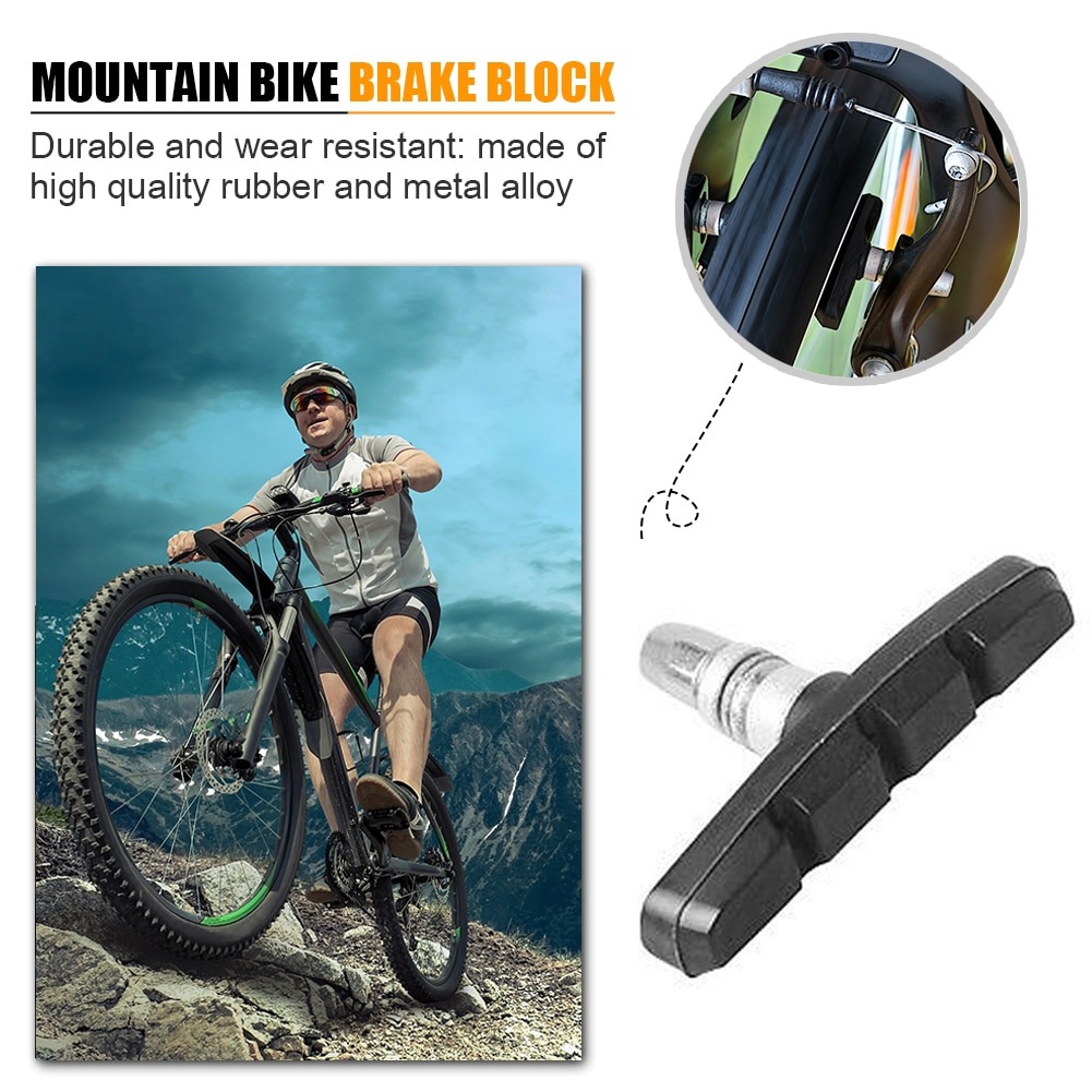 Cặp má phanh xe đạp địa hình V- MTB Kiotool cao su đẹp bền 70 mm