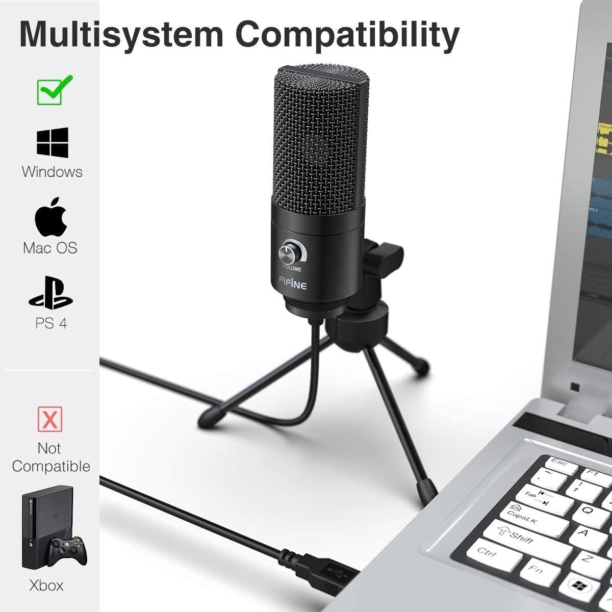 Micrô ghi âm USB Studio, Micro đến Tụ điện cho PC, PS4, Mac, Windows