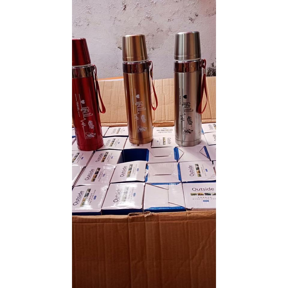 Bình giữ nhiệt inox cao cấp 800ml/Bình đựng nước giữ nhiệt inox 800ml/Bình đựng nước giá tốt có dây treo