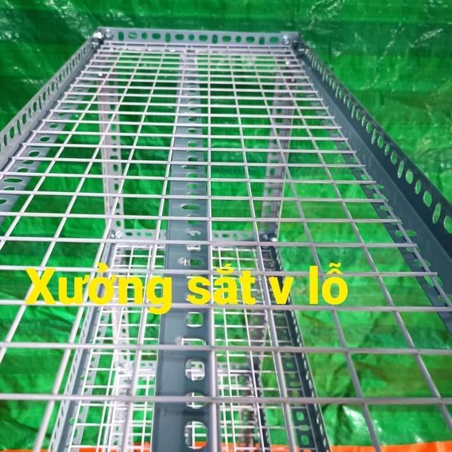 Kệ sắt v lỗ Rộng 30cm x Dài 1,2m ,Cao từ 60cm đến 1,5m ( Nhiều tầng kệ ) ,kệ sắt vỉ lưới ô vuông đa năng