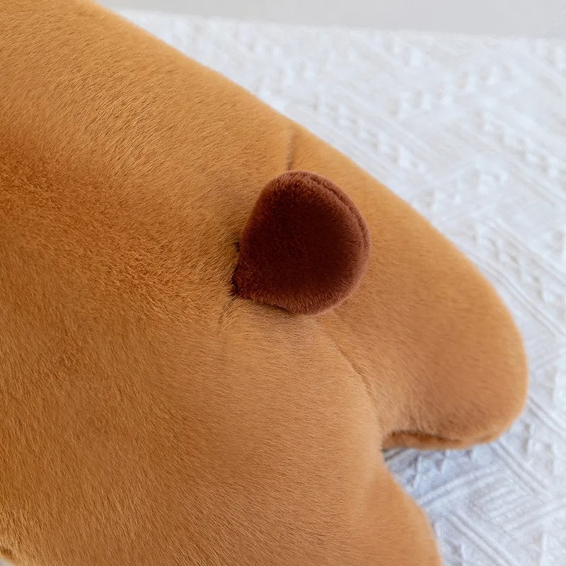 Thú nhồi bông capybara đứng đội quả cam đáng yêu - Size từ 70cm đến 1m1 - Quà tặng gấu bông chuột lang dáng dài êm mịn