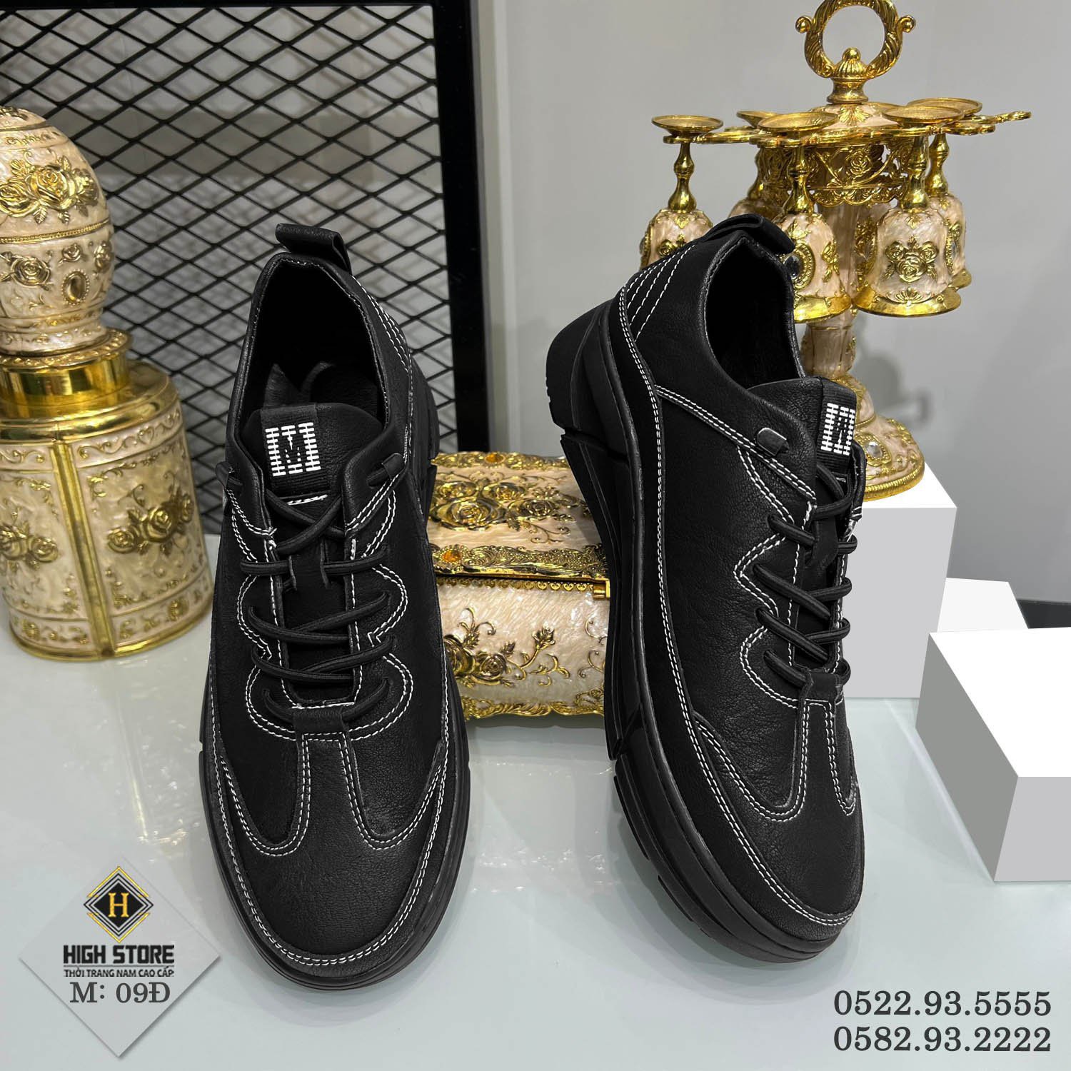 Giày Thể Thao Nam Màu Trắng Buộc Dây 1993Shop - Giầy Nam Da Pu Size Từ 38 Đến 44 M09