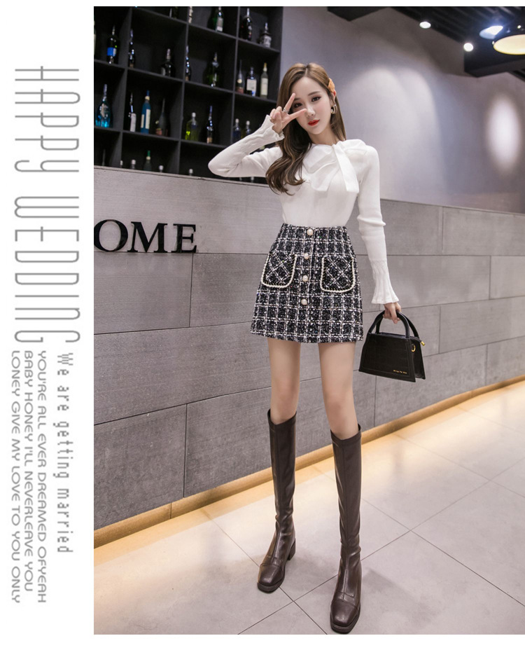 Chân váy chữ a dạ caro kèm quần lót đùi bên trong phong cách trẻ trung - QV19212 - Hàng Quảng Châu cao cấp