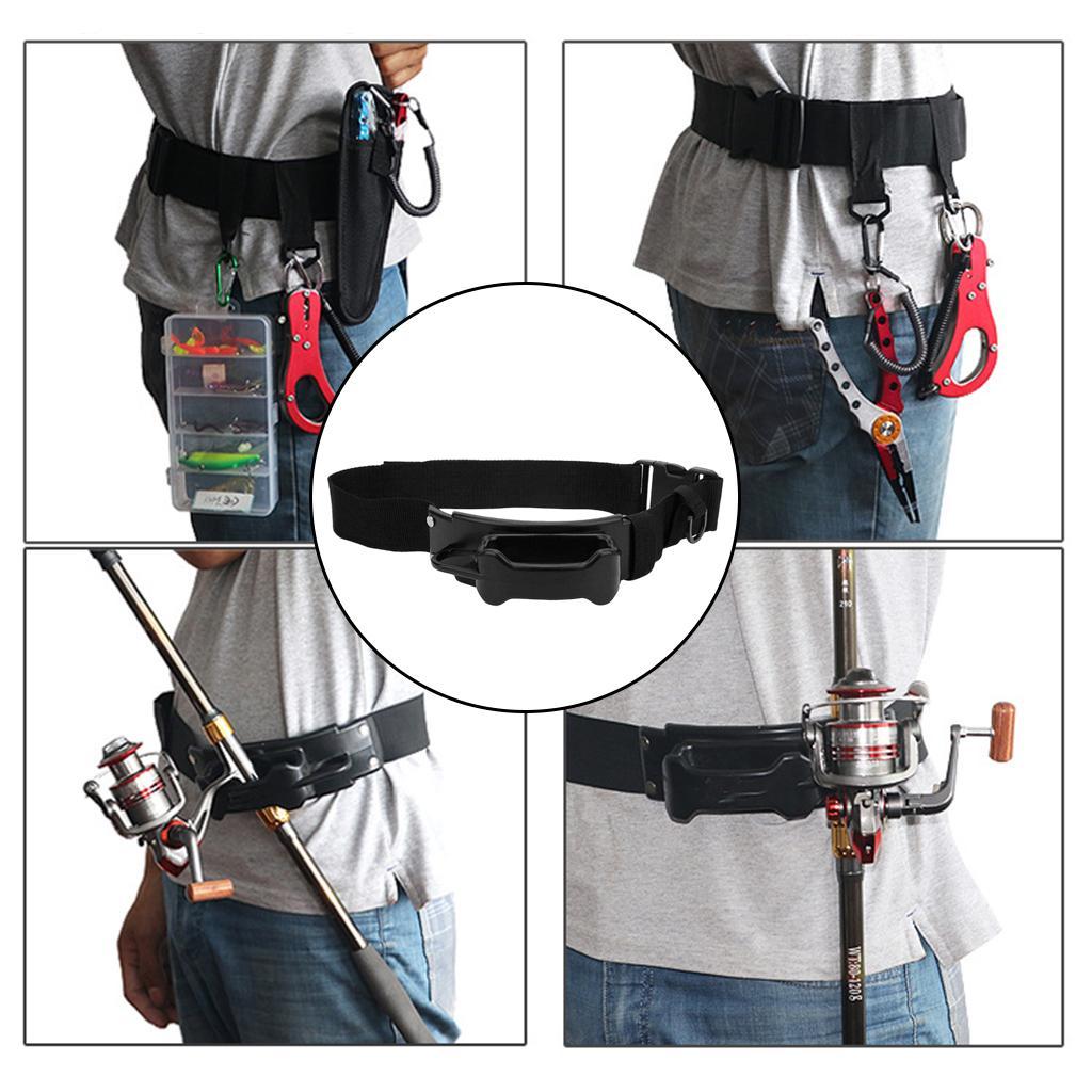 Waist Pole Holder Equipment with Hook Fishing Rod Holder Belt for Father