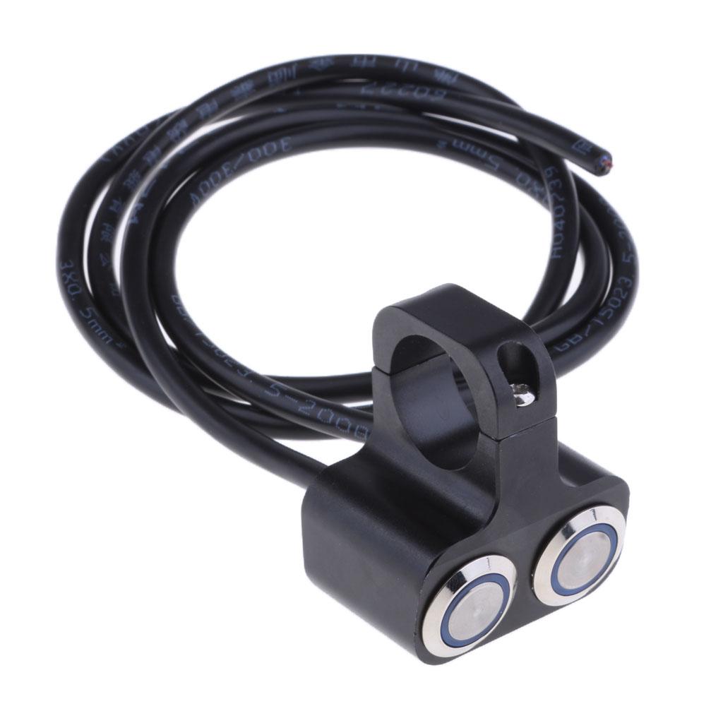 25mm/1" Motorcycle Handlebar Headlight ON/OFF Switch with Indicator