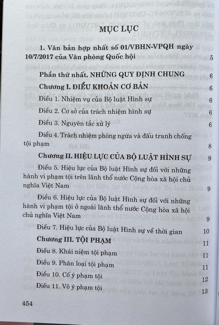 Bộ luật Hình sự Năm 2015( Được sửa đổi, bổ sung năm 2017)