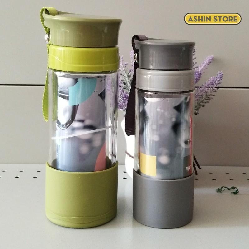 ️ Bình Nước Thủy Tinh 2 Lớp 650ml Hiện Đại
