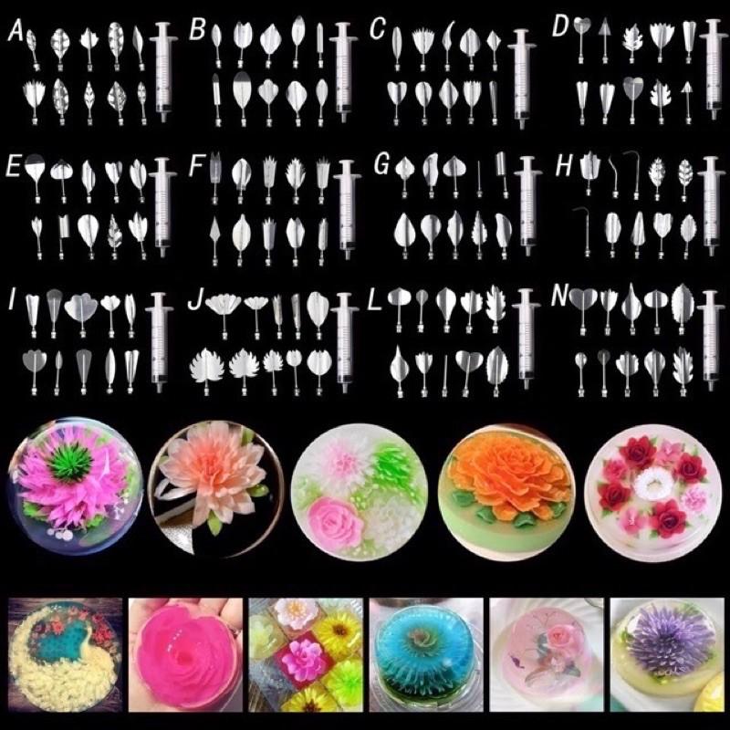 Bộ kim thạch rau câu 3D / Dụng cụ làm thạch 3D