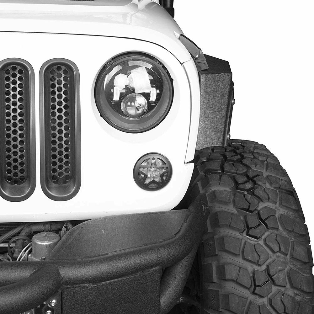 Mua Co 2 Pcs Front Turn Signal Light Cover Flasher Insert Guard Compatible  For Jeep Wrangler 2007-2017