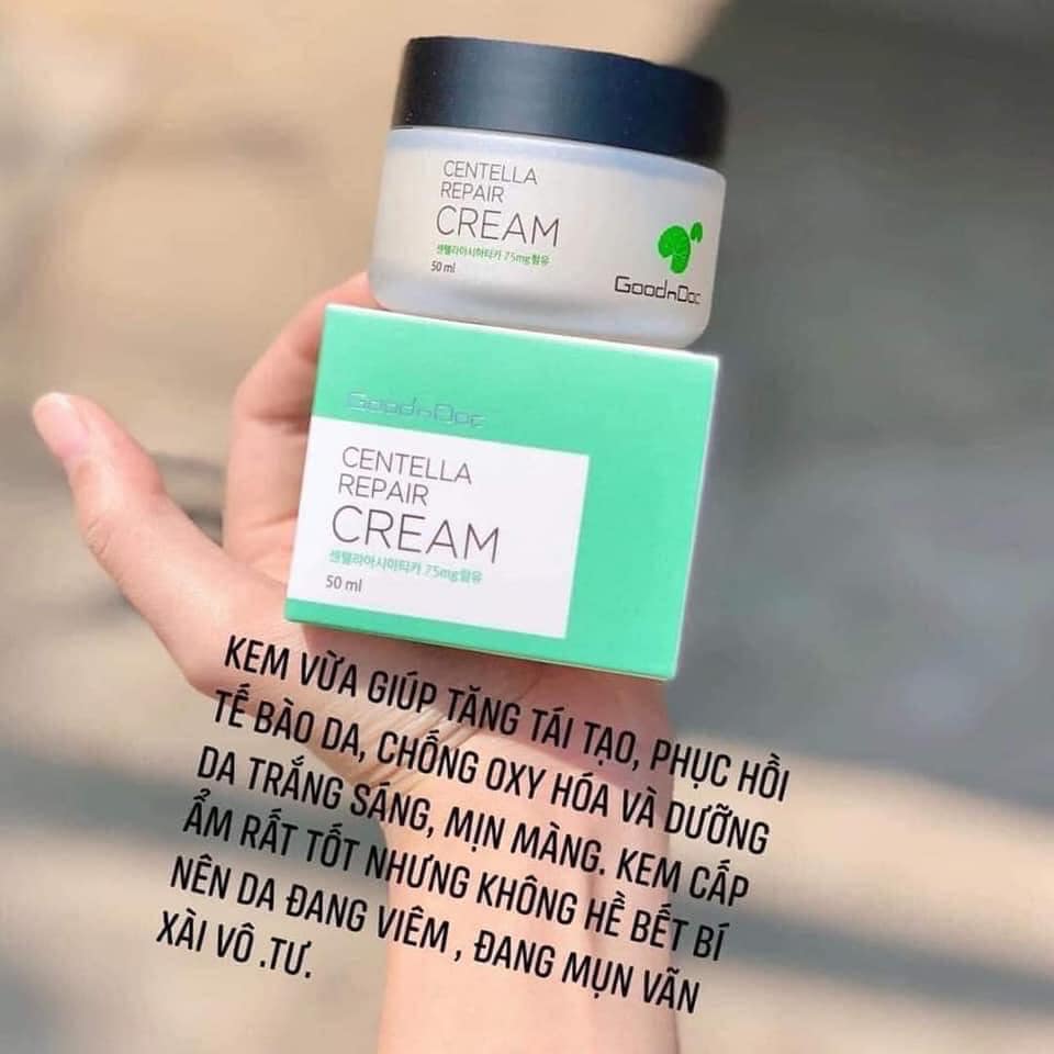 KEM DƯỠNG DA CẤP ẨM LÔ HỘI GOODNDOC ALOE VERA HYDRA SOOTHING CREAM 50ml