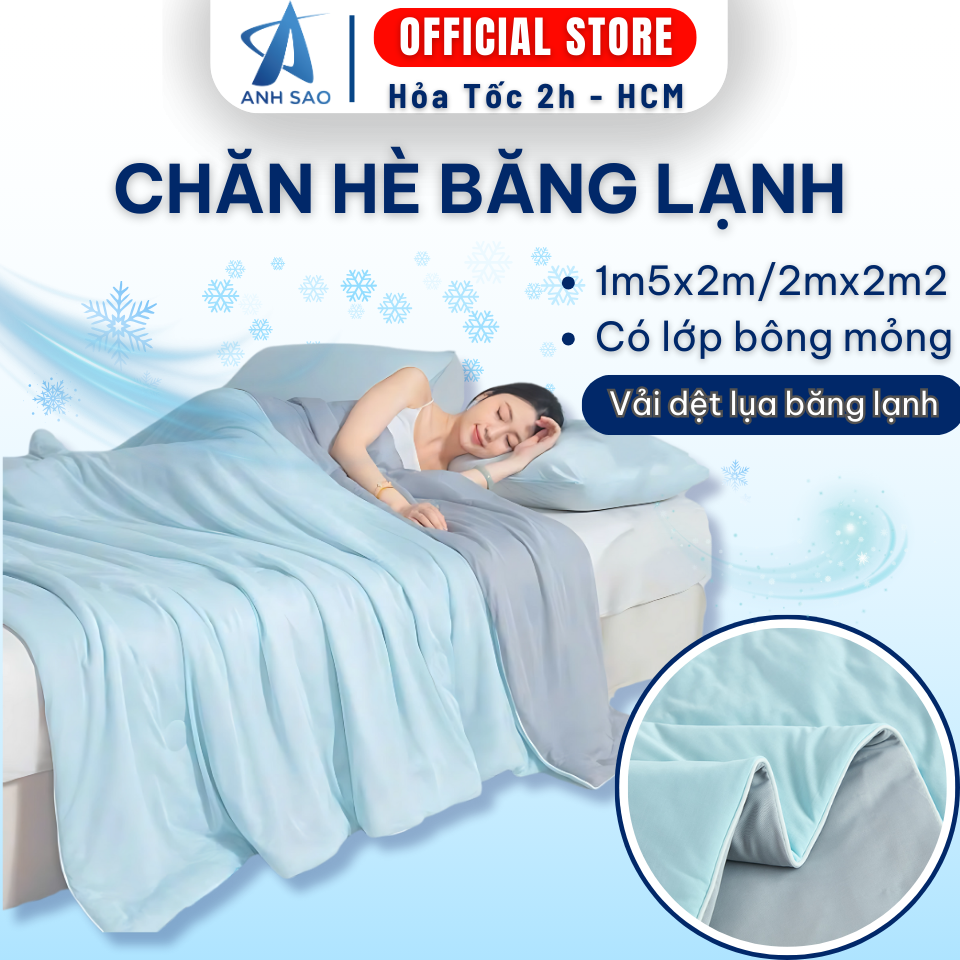 Chăn Mền Hè Mát Lạnh Ánh Sao Cao Cấp Chăn Mền Siêu Mỏng Nhẹ Chăn Lụa Thái Mát Lạnh Chăn Mỏng Mùa Hè Mềm Mịn Thoáng Khí