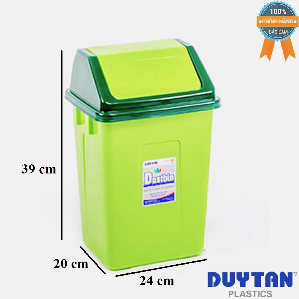 Thùng Rác Nắp Lật Lá Cây Nhựa Cao Cấp