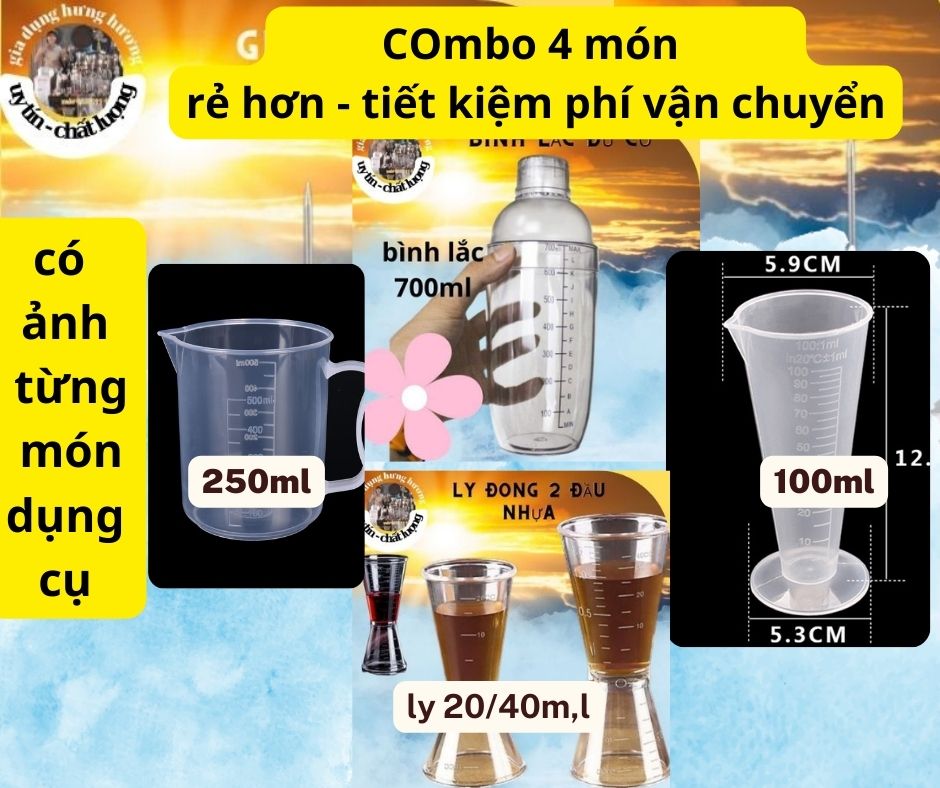 combo 4 dụng cụ cần thiết khi pha chế