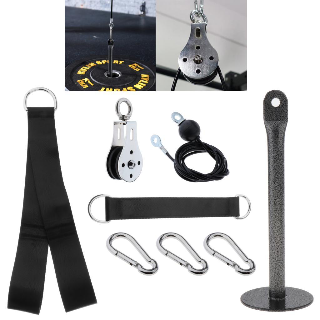Bộ cáp ròng rọc và dây treo tự tập luyện thể thao Pulley Cable LAT System DIY Loading Pin