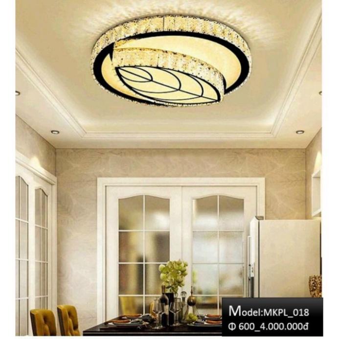 MKPL 6 mẫu - Đèn mâm áp trần phale chuẩn K9 trang trí phòng khách, đèn trang trí trần tư thế bắc âu DT HQ