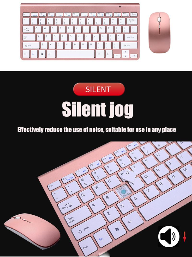 Bàn Phím Và Chuột Không Dây 2.4G Protable Mini Bàn Phím Chuột Combo Bộ Dành Cho Máy Tính Bảng Và Laptop Mac Máy Tính Thông Minh Smart Tivi PS4