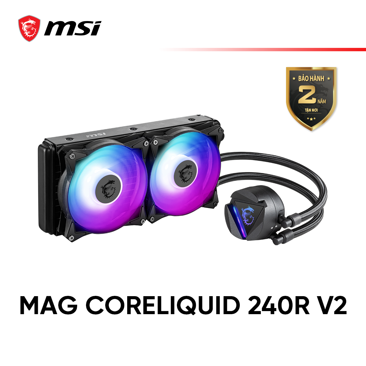 Tản Nhiệt Nước MSI MAG CORELIQUID 240R V2 Đen - Hàng chính hãng